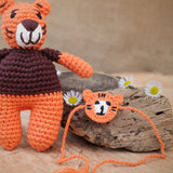 Kids Rakhi | Tiger | Rakshabandhan | For Kids & Adults | Artisan Made In India | 100% Cotton | Crochet, Handcrafted