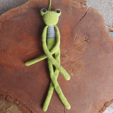 Frog Plush Stuffed Frog Toy and Rakhi| curtain Holder| Toys For Kids | Handmade Infant Soothe Toys | Artisan Made In India | Amigurumi Toys | 100% Cotton | Crochet Cuddle Toys | Rakhi