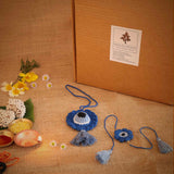 Rakhi | Evil Eye Bunting | Rakshabandhan | For Kids & Adults | Artisan Made In India | 100% Cotton | Crochet, Handcrafted | Gifting | Rauli and Chawal | Sweets | Gifting