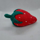 Strawberry Soft Plush Toy | Toys For Kids | Handmade Infant Soothe Toys | Artisan Made In India | Amigurumi Toys | 100% Cotton | Crochet Cuddle Toys