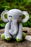 Sitting Elephant Soft Plush Toy | Toys For Kids | Handmade Infant Soothe Toys | Artisan Made In India | Amigurumi Toys | 100% Cotton | Crochet Cuddle Toys